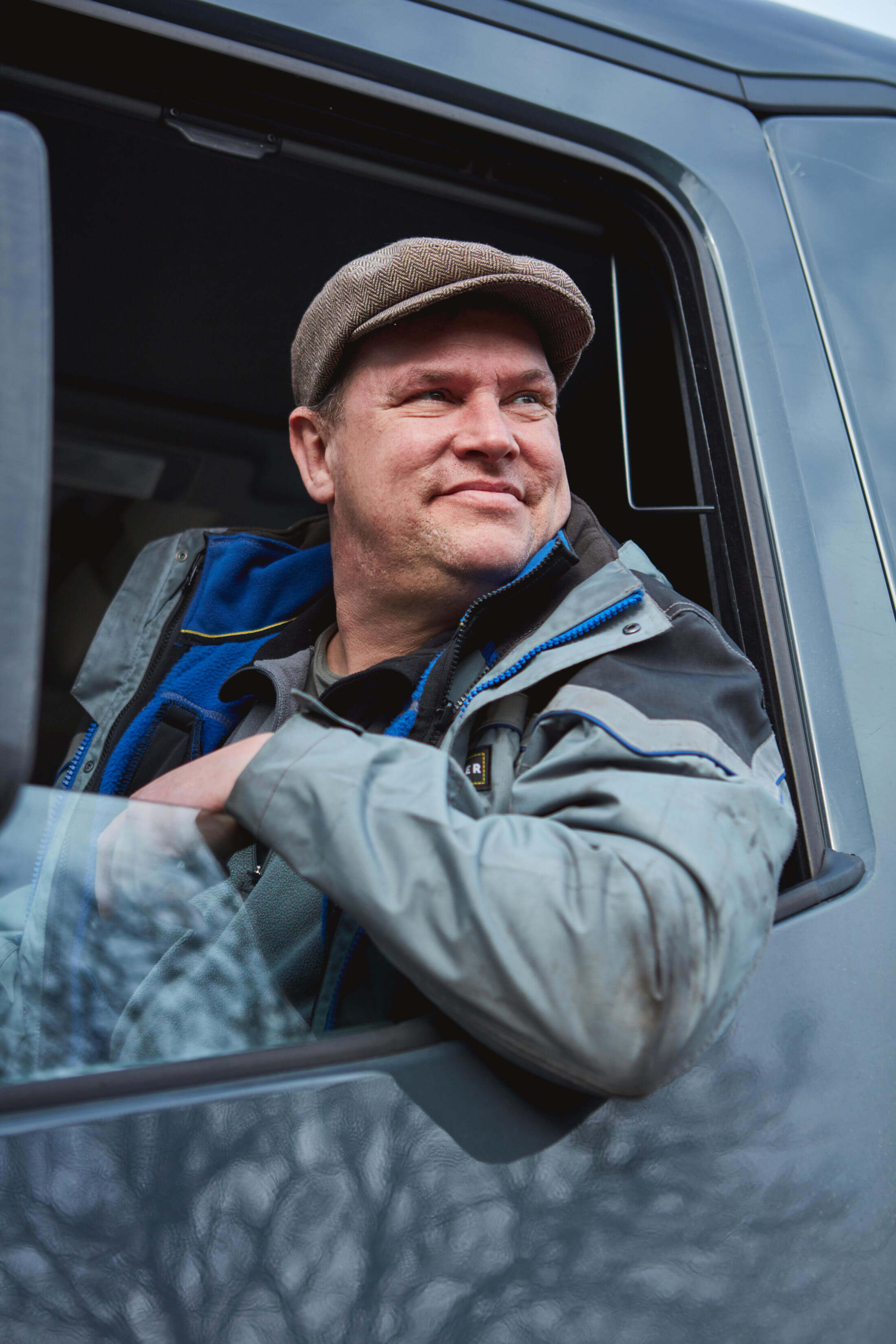 A driver in a Renault Trucks C